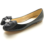Patent Leather Upper Low Heel Closed Toe With Bowknot Honeymoon Shoes More Colors Aavailable