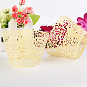 Ivory Laser Cut Cupcake Holders (Set of 12)