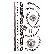 5 Pcs Black Jewelry Waterproof Temporary Tattoo(17.5cm*10cm)