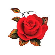 5 Piece Rose Waterproof Temporary Tattoo(6m*6cm)
