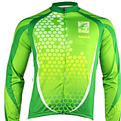 Santic - Men's Cycling Jacket  With 100% Polyster Winter 2011 Green Color