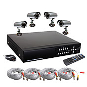 4CH DVR Kit With  H.264 Compression DVR + Outdoor Waterproof   Camera  (420TV line 1/3