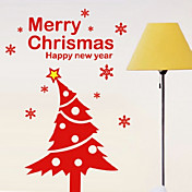 Christmas Decoration Wall Stickers Holiday Ornaments Red Chritmas Tree