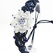 Beautiful Lotus Flower Ceramic Bracelet