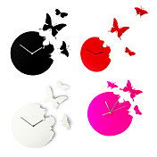 Butterfly Acrylic Mute Wall Clock