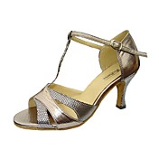 Customize Performance Dance Shoes Leatherette/ Paillette Upper Latin Shoes for Women