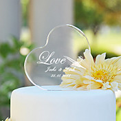 Personalized Heart Crystal Wedding Cake Topper (More Designs)