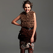 TS Dyed Wool Fur Long Vest