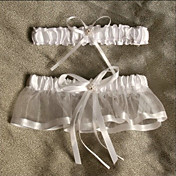 Elegant Garter In Satin And Organza (Set of 2)