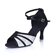 Satin/ Sparkling Glitter Upper Dance Shoes Ballroom Latin Shoes for Women