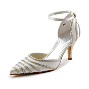Satin Stiletto Sandals With Rhinestone For Wedding (More Colors)