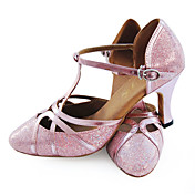 Customized Sparkling Glitter And Leatherette With Buckle Dance Shoes (More Colors)