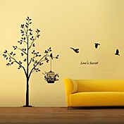 Tree and Bird Cage Wall Stickers (1985-P59)