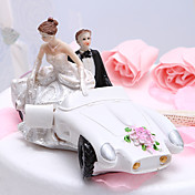 Bride & Groom In Getaway Car Cake Topper