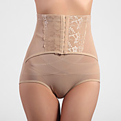 High Waist Front Busk Closure Shapewear Panties In Chinlon And Spandex
