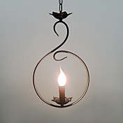 Artistic Pendant Light with 1 Light in Candle Bulb