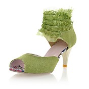 Suede Stiletto Sandals With Ruffles/Stitching Lace For Party / Evening (More Colors)
