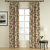 (Two Panels) Spring Coming Print Flower Energy Saving Curtains