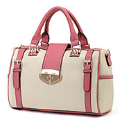 Fashion Lady's PU Beige Tote Bag With Belts And Handles In Different Colors