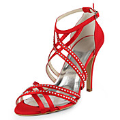 Silk Stiletto Heel Sandals / Pumps With Rhinestone Wedding Shoes (More Colors Available)