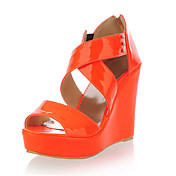 Patent Leather Wedge Heel Sandals / Wedges With Rivet / Zipper Party & Evening Shoes (More Colors Available)