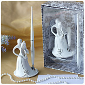 Bride and Groom Design Wedding Pen Set in White Resin