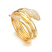Fashion Plating 18K Gold Simple In Alloy Snake Shape Bracelets