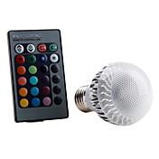 E27 5W RGB Light Remote Controlled LED Ball Bulb (85-265V)