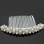 Gorgeous Rhinestone With Imitation Pearls Wedding Hair Combs