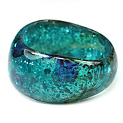 Ladies' Resin Round Bangles Classic Bracelet In Ocean Blue