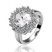 Gorgeous Crystal Platinum Plated The Royal Princess Fashion Ring (More Colors)