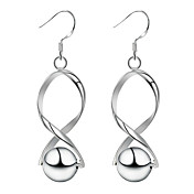 Fashion Ladies' Silver Plated Irregular Drop Earrings