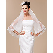 Marvelous 1 Layer Fingertip Length Wedding Veil