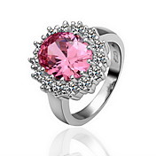 Gorgeous Crystal Platinum Plated The Royal Princess Fashion Ring (More Colors)