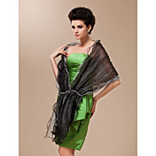 Elegant Organza With Pearls and Ruffles Special Occasion Shawl / Wrap (More Colors Available)