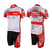 Kooplus - Quick Dry Mens BIB Short Cycling Sets(Blue Wing/Red Wing)