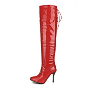 Patent Leather Stiletto Heel Closed Toe Knee High Boots Party / Evening Shoes (More Colors)