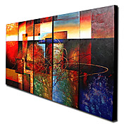 Modern Abstract Ready to Hang Stretched Canvas Oil Painting (Set of 5)