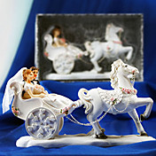 Carriage Bride & Groom Wedding Cake Topper