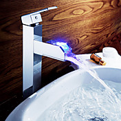 Sprinkle® by Lightinthebox - Color Changing LED Waterall Bathroom Sink Faucet (Tall) 