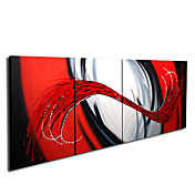 Hand-painted Abstract Oil Painting with Stretched Frame - Set of 4