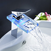 Sprinkle® by Lightinthebox - Color Changing LED Waterfall Bathroom Sink Faucet
