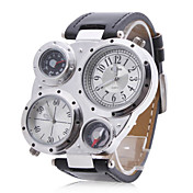 Unisex Multi-Movement Compass Thermometer PU Band Quartz Analog Wrist Watch (Assorted Colors)