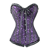 Unique Cotton With Jacquard Strapless Front Busk Closure Corsets Shapewear