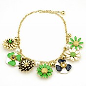 Gorgeous Alloy With Floral Tassels Women's Necklace