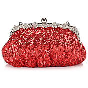 Fabulous Satin with Sequins and Crystals Evening Handbag/Clutches(More Colors)