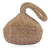 Gorgeous Satin with Rhinestone Peach Shape Evening Handbag/Clutches(More Colors)