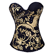 Cotton/Polyester With Rhinestone/Lace Strapless Back Busk Closure Corsets Shapewear(More Colors)
