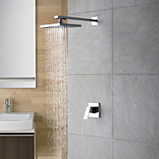 Chrome Wall Mount Rain Single Handle Shower Faucet(0758-HM-6109)