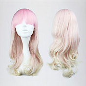 Pink and White Mixed Color 55cm Sweet Lolita Wave Wig